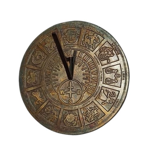 Sundial clock inch solid - "10,