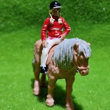 BRITAINS - Girl on Shetland pony - Deetail vintage farm animals horse rider