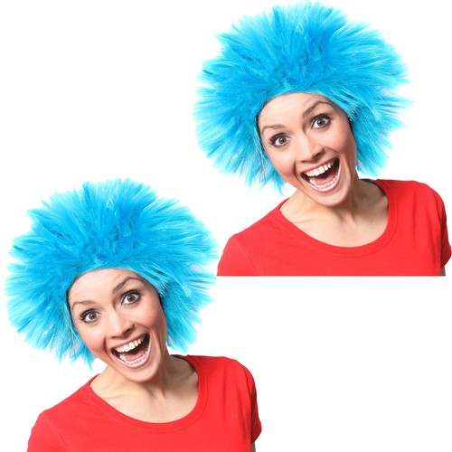 Blue spike wig - blue,
