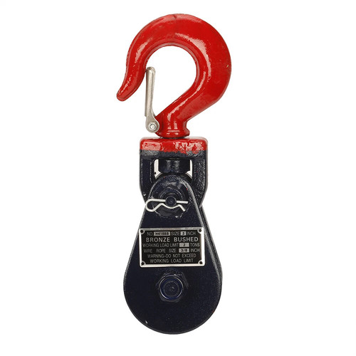 Ton snatch block with hook - ton, |