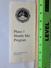 2000s Phase 1 Shuttle Mir Program NASA Houston Tx Information Brochure Vintage