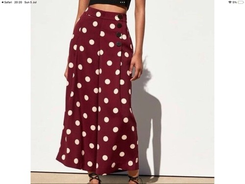 Zara maroon burgundy polka dot - burgundy,