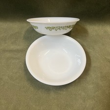 2 Corelle SPRING BLOSSOM CRAZY DAISY  Coupe Fruit Dessert Bowls VTG 5 3/8"