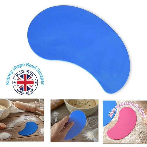 Blue flexible bowl scraper - flexible,