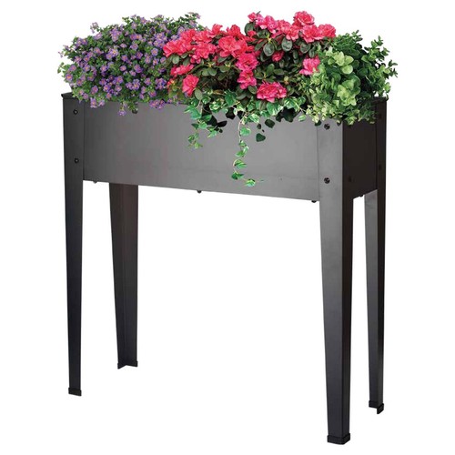 75cm metal raised planter box - metal,