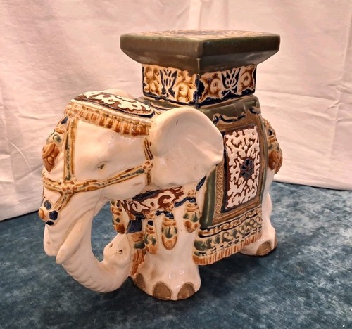 Ceramic elephant plant stand - plant,