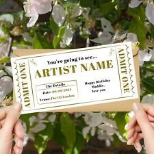 Personalised Concert Ticket | Birthday Reveal Gift | Admit One, Fake Ticket