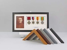 Personalised Military Medal display Frame for Four Medals and a 6x4" Photograph