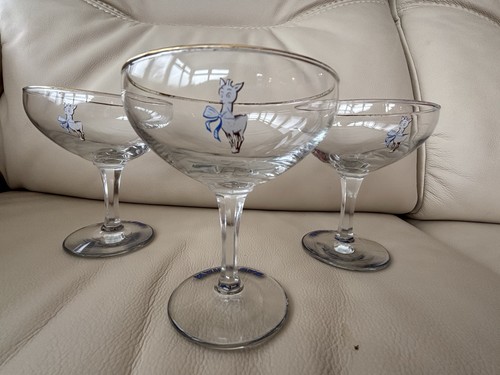 Babycham glass - glass, (x3)