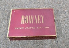 Vintage old rare collectible rowney water color set box made in England