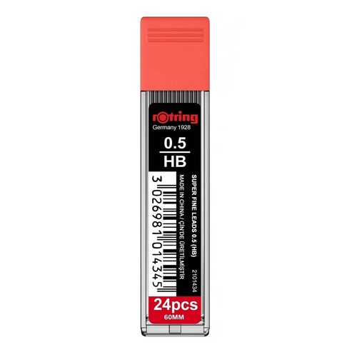 Pencil leads 5mm x 24 - 0.5mm, hb