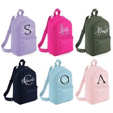 Personalised Kids Script Backpack Boys Girls Any Name School Bag PE Rucksack
