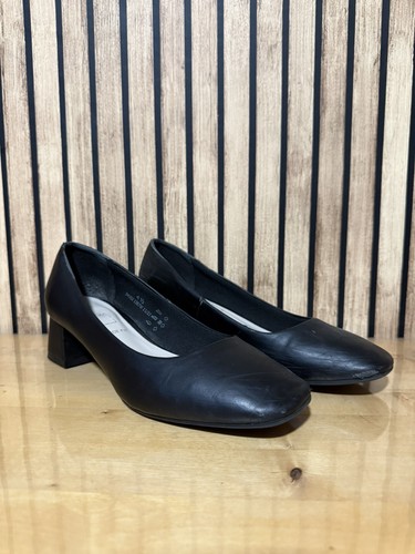 Wide fit black small heel - fit,