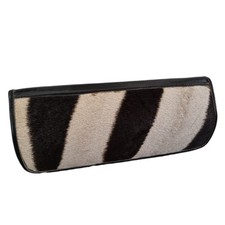 Vintage Genuine Zebra Leather Skin ? Party Side Clutch Small Bag Retro Rock