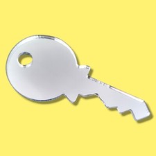 Yale Key Shaped Acrylic Mirrors - Various Sizes