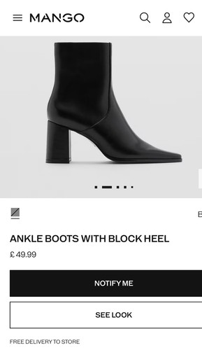 Mango black boots size - mango,