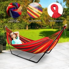 Hammock Outdoor Garden Patio Lounge Camping Bed Heavy Duty Stand Frame Swinging