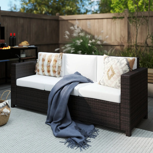 Rattan wicker 3seater sofa - wicker,