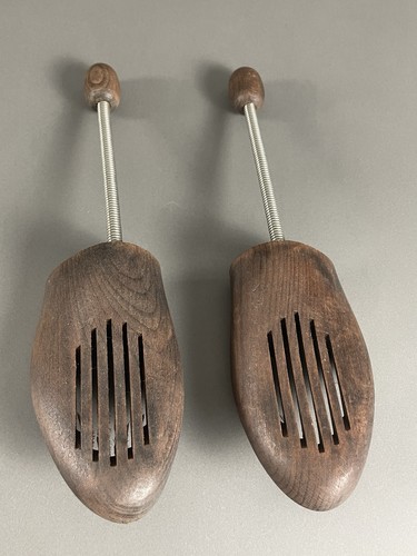 Pair wooden shoe trees - wooden,