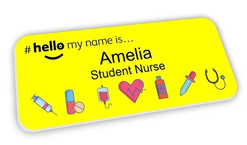 Hello name badge - hello,