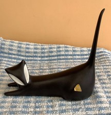 Royal Dux Black Stylized Cat