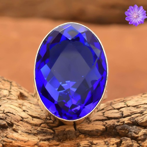 Blue tanzanite gemstone 925 - blue,