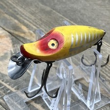 Vintage Heddon Midget River Runt Spook  Yellow For Pike Bass Walleye