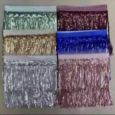 Sequin Tassel Fringe Fringing Trim 20cm Drop Mesh Top 22 Different Colours
