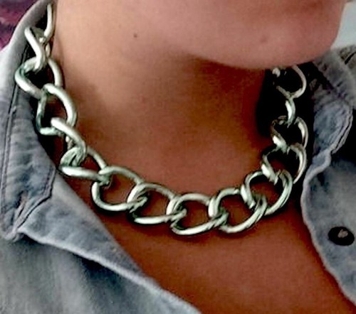 Zara thick chain necklace - zara, bib