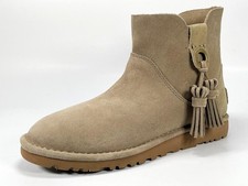 RRP £150 Brand New UGG Gibb Women's Light Khaki Leather Boots Size 5.5