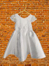MONSOON IVORY BRIDESMAID DRESS AGE 7 YEARS GIRLS SATIN FIT & FLARE WEDDING 122CM