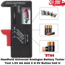 Handheld Universal Analogue Battery Tester Tool 1.5V AA AAA C D 9V Button Cell U