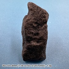 Genuine Tektite Meteorite Impact Glass – Natural Black Tektite Specimen, Strewn