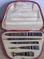 Vintage Art Deco "KAWECO" Writing Desk Set - 5 Piece + Original Box