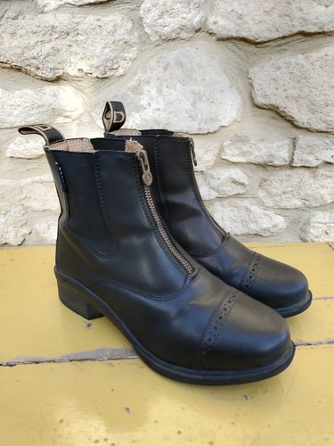 Dublin zip front black leather - dublin,