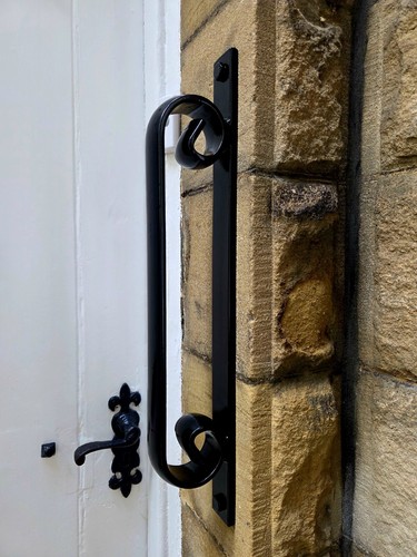 Wrought iron safety grab rail - iron,