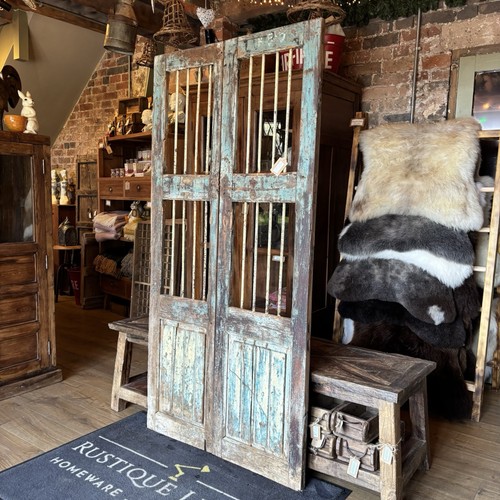 Pair vintage wooden door - pair,