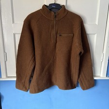 Orvis Quarter Zip Lambs wool Jumper M