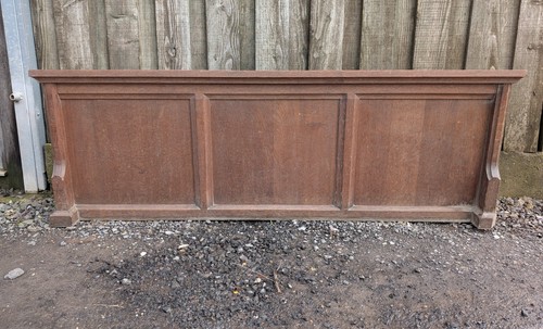 Reclaimed oak pew - oak, frontal
