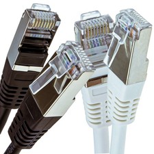 Network Cable RJ45 Cat5e Ethernet Shielded METAL Plug 0.5m/1m/2m/3m to 20m lot