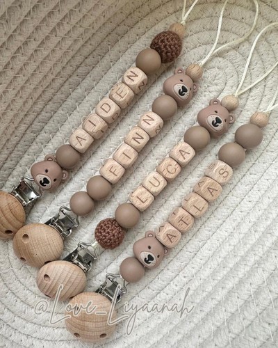Personalised teddy bear dummy - personalised,