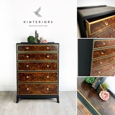 Art Deco Burl Walnut Tallboy |