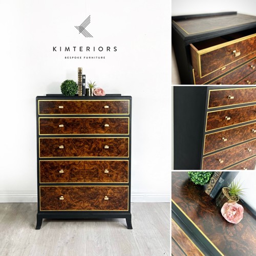 Art deco burl - deco, tallboy