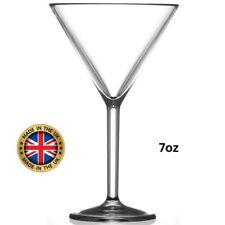 Plastic Martini Cocktail Glasses, 7oz Unbreakable Catering Quality FAST DELIVERY
