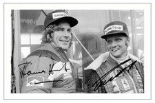 JAMES HUNT & NIKI LAUDA SIGNED