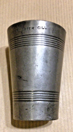 Antique pewter quarter - pewter,
