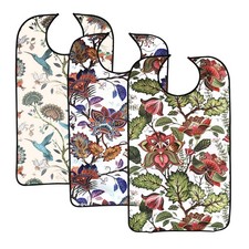 Newthinking 3 Pack Adult Bibs for Eating, Adult Bibs with Crumb Catcher for W...