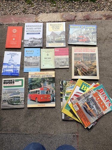 Selection old bus books - selection,