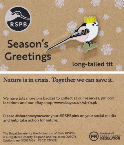Rspb pin badge niic - rspb, christmas