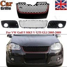 FOR VW GOLF 5 MK5 GTI BADGELESS FRONT UPPER LOWER GRILLE FOGLIGHT GRILLE 05-2009